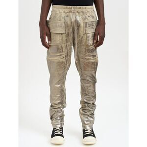 DRKSHDW Men's Cargo Pants with Metallic Finish Men SILVER